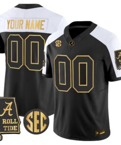 BAMA 2026 Gold Vapor Limited Custom Jersey - Alabama Map - Stitched by Alabama Crimson Tide