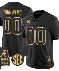 BAMA 2026 Gold Vapor Limited Custom Jersey - Alabama Map - Stitched by Alabama Crimson Tide