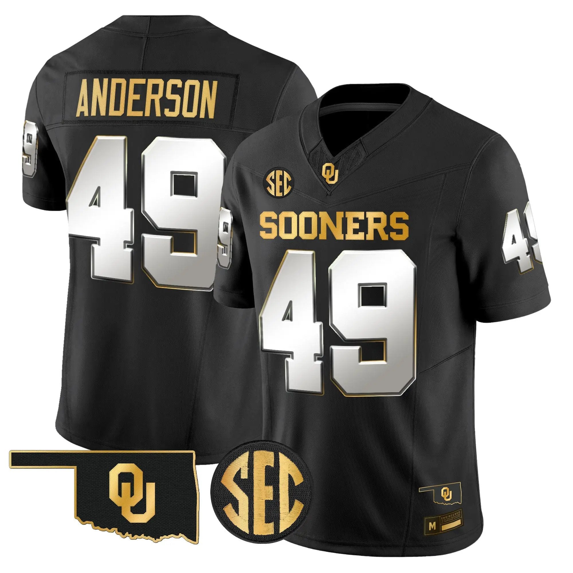 Oklahoma Sooners 2026 Gold Vapor Limited Jersey - Stitched 26 OU 2026 Gold Vapor Limited Jersey - Stitched by Digigearus