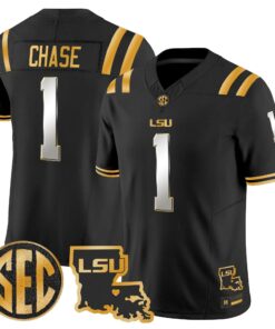 LSU 2026 Louisiana Patch Gold Vapor Limited Jersey - Stitched by Digigearus