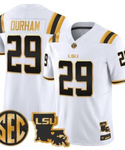 LSU 2026 Louisiana Patch Gold Vapor Limited Jersey - Stitched by Digigearus