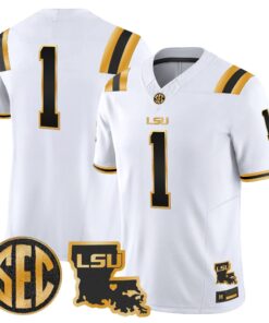 LSU 2026 Louisiana Patch Gold Vapor Limited Jersey - Stitched by Digigearus