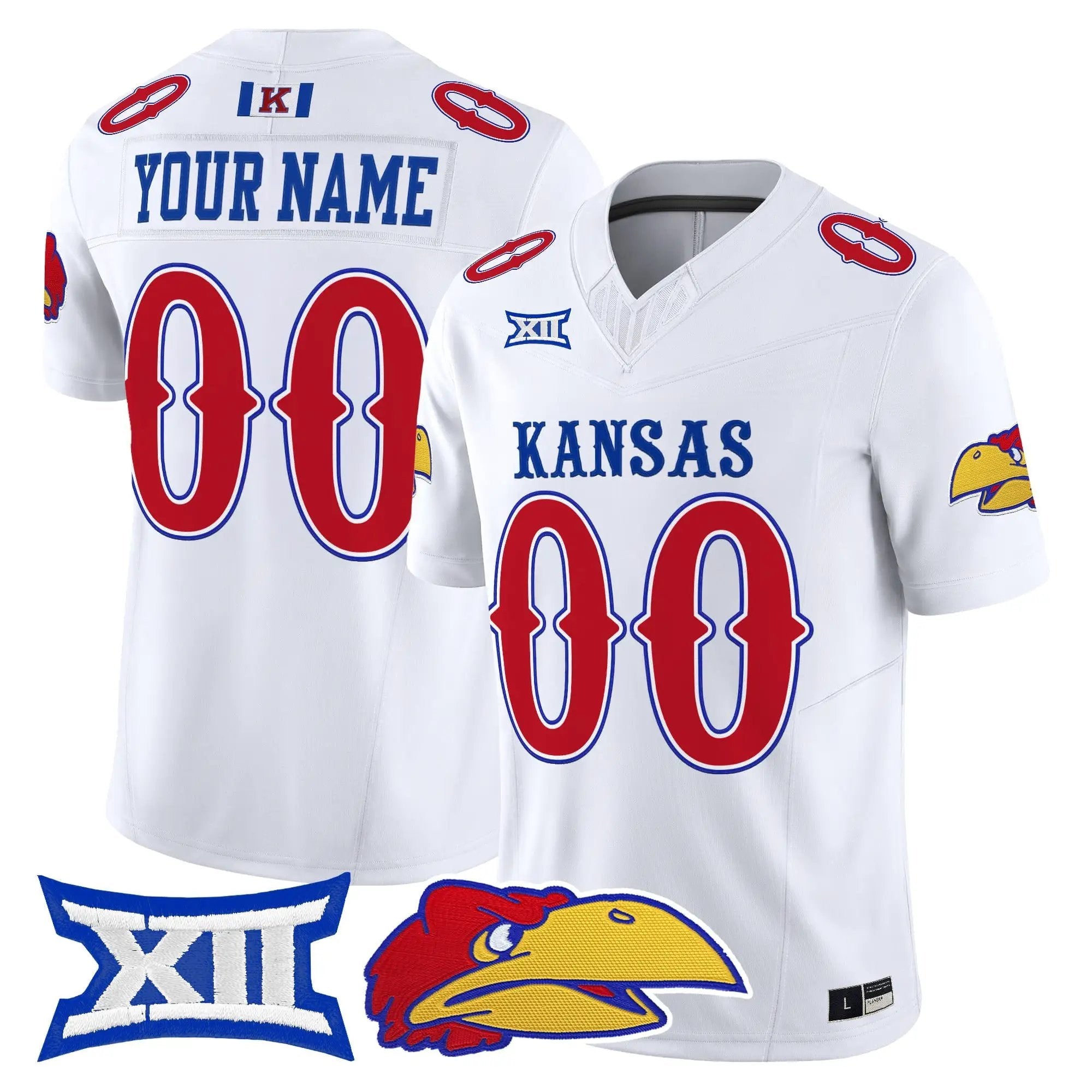 Kansas Jayhawks 2026 Vapor Limited Custom Jersey - Stitched 1 KU 2026 Vapor Limited Custom Jersey - Stitched by Digigearus