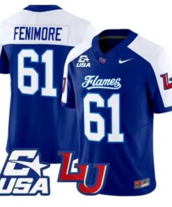 Aaron Fenimore Jersey #61 Liberty Flames 2026 Vapor Limited Stitched by My Store NCAA Football Jerseys