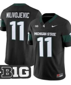 Alessio Milivojevic Jersey #11 Michigan State Spartans 2026 Stitched by My Store NCAA Football Jerseys