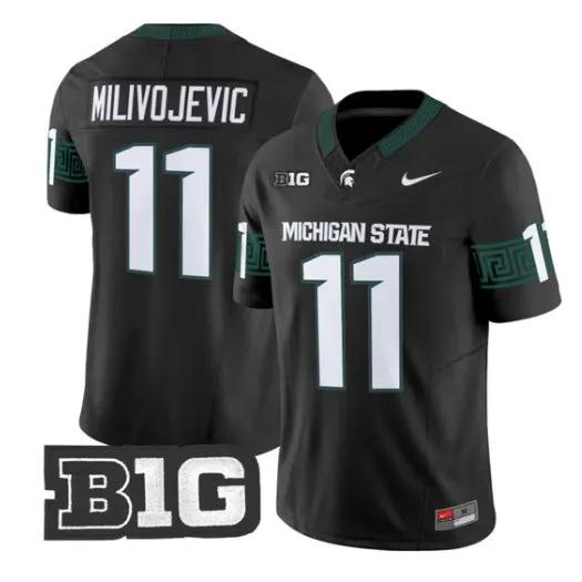 Alessio Milivojevic Jersey #11 Michigan State Spartans 2026 Stitched 2 Alessio Milivojevic Jersey #11 Michigan State Spartans 2026 Stitched by My Store NCAA Football Jerseys