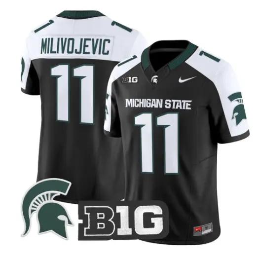 Alessio Milivojevic Jersey #11 Michigan State Spartans 2026 Stitched 1 Alessio Milivojevic Jersey #11 Michigan State Spartans 2026 Stitched by My Store NCAA Football Jerseys