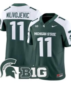 Alessio Milivojevic Jersey #11 Michigan State Spartans 2026 Stitched 8 Alessio Milivojevic Jersey #11 Michigan State Spartans 2026 Stitched by My Store NCAA Football Jerseys