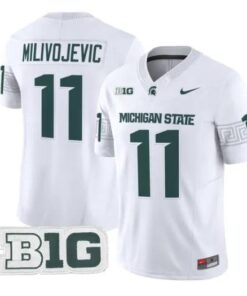Alessio Milivojevic Jersey #11 Michigan State Spartans 2026 Stitched 10 Alessio Milivojevic Jersey #11 Michigan State Spartans 2026 Stitched by My Store NCAA Football Jerseys