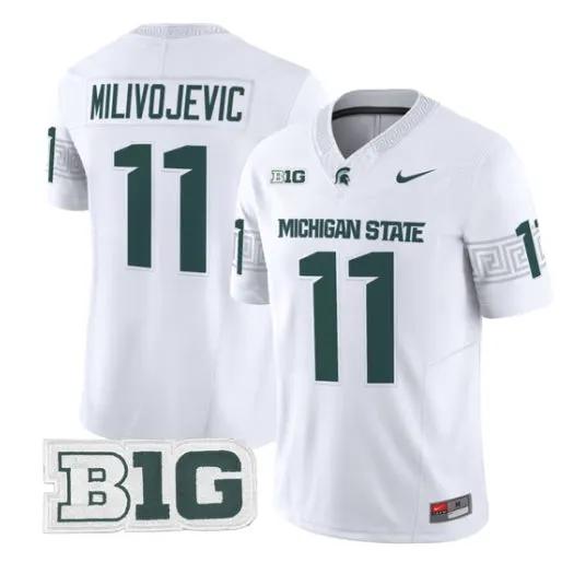 Alessio Milivojevic Jersey #11 Michigan State Spartans 2026 Stitched 5 Alessio Milivojevic Jersey #11 Michigan State Spartans 2026 Stitched by My Store NCAA Football Jerseys