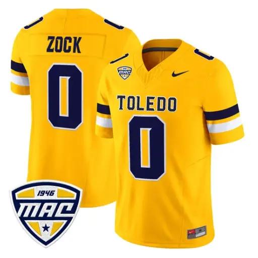 Andrew Zock Jersey #0 Toledo Rockets 2026 Vapor Limited All Stitched by My Store NCAA Football Jerseys