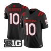 Anthony Colandrea #10 Nebraska Cornhuskers Jersey 2026 Alter All-black Stitched by My Store NCAA Football Jerseys