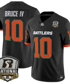 Arland Bruce IV Jersey #10 Arizona Rattlers 2026 National Patch Stitched by My Store NCAA Football Jerseys