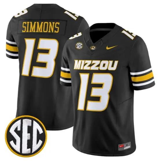 Austin Simmons #13 Missouri Tigers Jersey 2026 Vapor Limited Stitched 2 Austin Simmons #13 Missouri Tigers Jersey 2026 Vapor Limited Stitched by My Store NCAA Football Jerseys