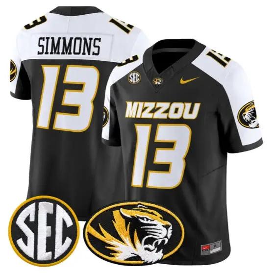 Austin Simmons #13 Missouri Tigers Jersey 2026 Vapor Limited Stitched 1 Austin Simmons #13 Missouri Tigers Jersey 2026 Vapor Limited Stitched by My Store NCAA Football Jerseys
