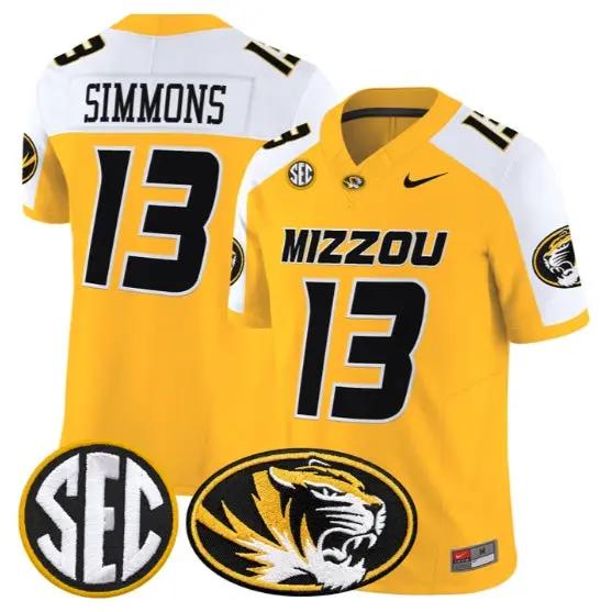 Austin Simmons #13 Missouri Tigers Jersey 2026 Vapor Limited Stitched 3 Austin Simmons #13 Missouri Tigers Jersey 2026 Vapor Limited Stitched by My Store NCAA Football Jerseys