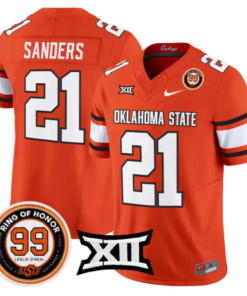Barry Sanders Jersey #21 Oklahoma State 2026 Leslie O'neal Stitched 8 Barry Sanders Jersey #21 Oklahoma State 2026 Leslie O'neal Stitched by My Store NCAA Football Jerseys