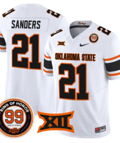 Barry Sanders Jersey #21 Oklahoma State 2026 Leslie O'neal Stitched 9 Barry Sanders Jersey #21 Oklahoma State 2026 Leslie O'neal Stitched by My Store NCAA Football Jerseys