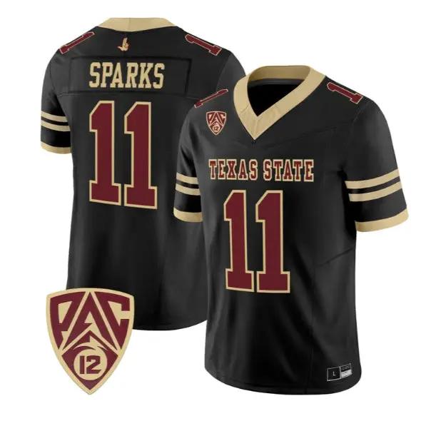Beau Sparks Jersey #11 Texas State Bobcats 2026 Vapor All Stitched 2 Beau Sparks Jersey #11 Texas State Bobcats 2026 Vapor All Stitched by My Store NCAA Football Jerseys