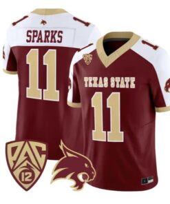Beau Sparks Jersey #11 Texas State Bobcats 2026 Vapor All Stitched 8 Beau Sparks Jersey #11 Texas State Bobcats 2026 Vapor All Stitched by My Store NCAA Football Jerseys