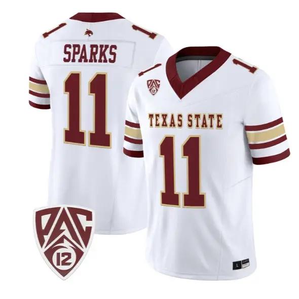 Beau Sparks Jersey #11 Texas State Bobcats 2026 Vapor All Stitched 5 Beau Sparks Jersey #11 Texas State Bobcats 2026 Vapor All Stitched by My Store NCAA Football Jerseys