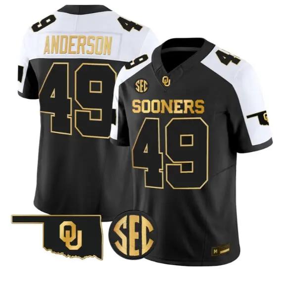 Ben Anderson #49 Oklahoma Sooners Jersey 2026 Limited All Stitched 1 Ben Anderson #49 Oklahoma Sooners Jersey 2026 Limited All Stitched by My Store NCAA Football Jerseys