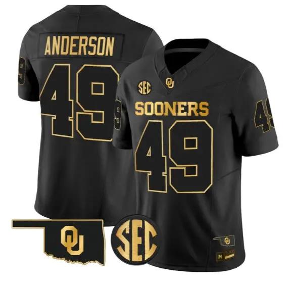 Ben Anderson #49 Oklahoma Sooners Jersey 2026 Limited All Stitched 2 Ben Anderson #49 Oklahoma Sooners Jersey 2026 Limited All Stitched by My Store NCAA Football Jerseys