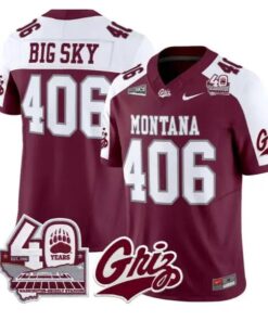 Big Sky Jersey #406 Montana Grizzlies 2026-40th Anniversary Stitched by My Store NCAA Football Jerseys