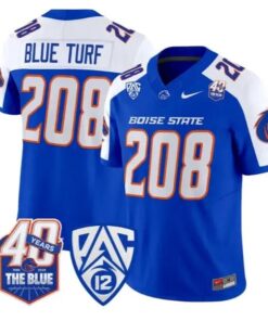 Blue Turf Jersey #208 Boise State Broncos 2026 Limited All Stitched 10 Blue Turf Jersey #208 Boise State Broncos 2026 Limited All Stitched by My Store NCAA Football Jerseys