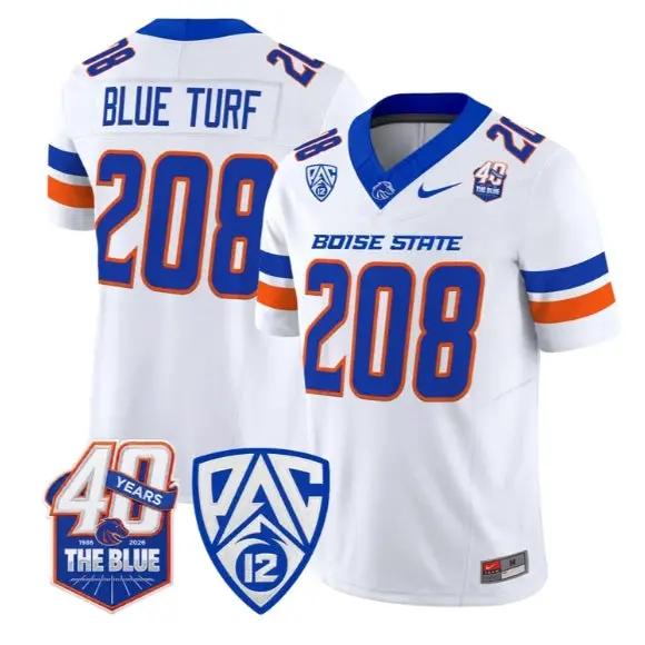 Blue Turf Jersey #208 Boise State Broncos 2026 Limited All Stitched 6 Blue Turf Jersey #208 Boise State Broncos 2026 Limited All Stitched by My Store NCAA Football Jerseys