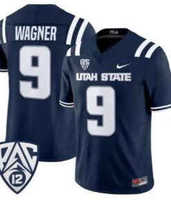 Bobby Wagner Jersey #9 Utah State Aggies 2026 Vapor Limited Stitched by My Store NCAA Football Jerseys