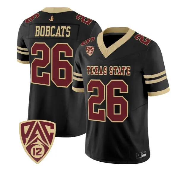 Bobcats Jersey #26 Texas State Bobcats 2026 Vapor Limited Stitched 2 Bobcats Jersey #26 Texas State Bobcats 2026 Vapor Limited Stitched by My Store NCAA Football Jerseys
