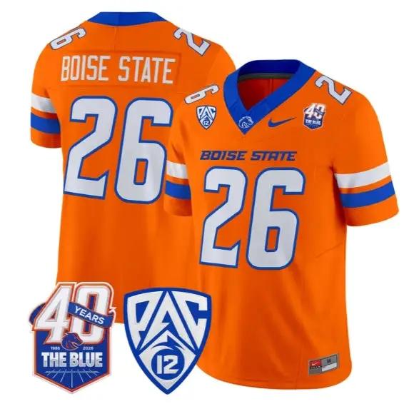 Boise State Jersey #26 Boise State Broncos 2026 Limited All Stitched by My Store NCAA Football Jerseys