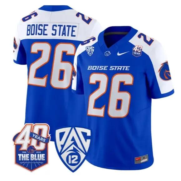 Boise State Jersey #26 Boise State Broncos 2026 Limited All Stitched by My Store NCAA Football Jerseys