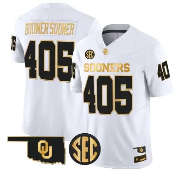Boomer Sooner #405 Oklahoma Sooners Jersey 2026 Limited Stitched 4 Boomer Sooner #405 Oklahoma Sooners Jersey 2026 Limited Stitched by My Store NCAA Football Jerseys