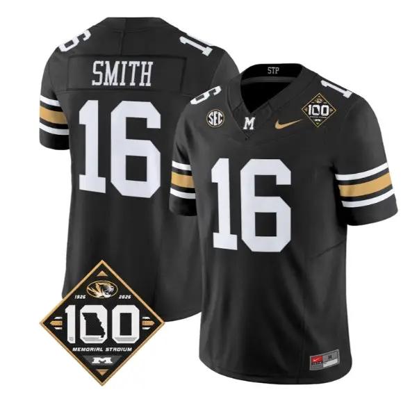 Brad Smith Jersey #16 Missouri Tigers 100th Anniversary 2026 Edition Stitched 1 Brad Smith Jersey #16 Missouri Tigers 100th Anniversary 2026 Edition Stitched by My Store NCAA Football Jerseys