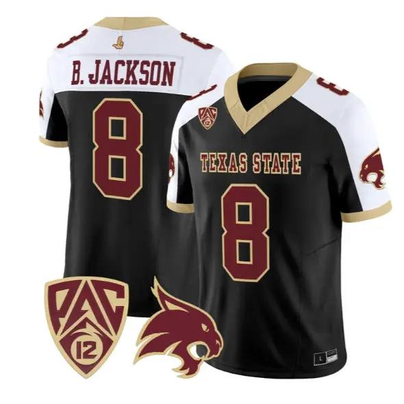 Brad Jackson Jersey #8 Texas State Bobcats 2026 Vapor All Stitched 1 Brad Jackson Jersey #8 Texas State Bobcats 2026 Vapor All Stitched by My Store NCAA Football Jerseys