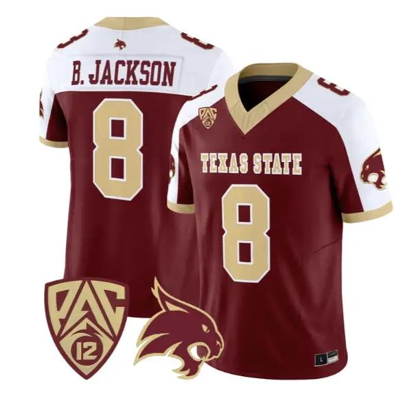 Brad Jackson Jersey #8 Texas State Bobcats 2026 Vapor All Stitched 3 Brad Jackson Jersey #8 Texas State Bobcats 2026 Vapor All Stitched by My Store NCAA Football Jerseys