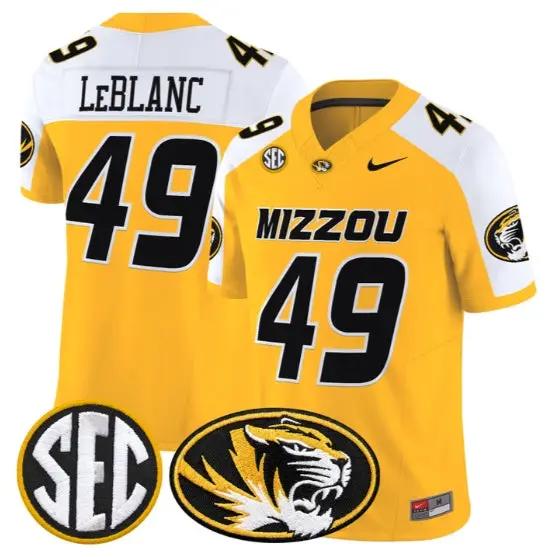 Brett Le Blanc #49 Missouri Tigers Jersey 2026 Vapor Limited Stitched 3 Brett Le Blanc #49 Missouri Tigers Jersey 2026 Vapor Limited Stitched by My Store NCAA Football Jerseys