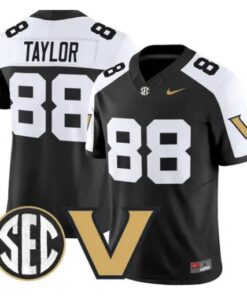 Brock Taylor Jersey #88 Vanderbilt Commodores 2026 Vapor V2 Stitched by My Store NCAA Football Jerseys