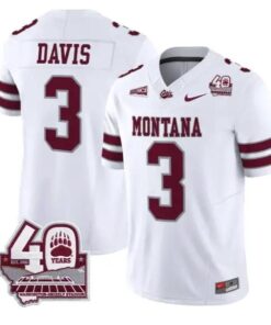 Brooks Davis Jersey #3 Montana Grizzlies 2026 Limited All Stitched by My Store NCAA Football Jerseys