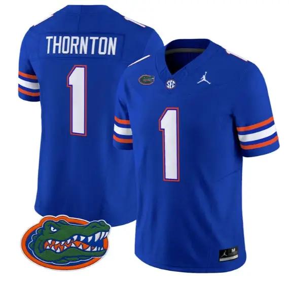 Bryce Thornton #1 Florida Gators Jersey 2026 Vapor Limited Stitched by My Store NCAA Football Jerseys