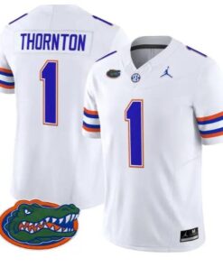 Bryce Thornton #1 Florida Gators Jersey 2026 Vapor Limited Stitched by My Store NCAA Football Jerseys