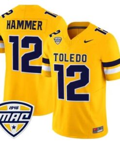 Bryson Hammer Jersey #12 Toledo Rockets 2026 Vapor Limited Stitched by My Store NCAA Football Jerseys