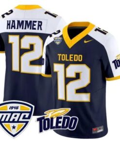 Bryson Hammer Jersey #12 Toledo Rockets 2026 Vapor Limited Stitched by My Store NCAA Football Jerseys