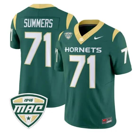 Bryson Summers Jersey #71 Sacramento State Hornets 2026 All Stitched by My Store NCAA Football Jerseys