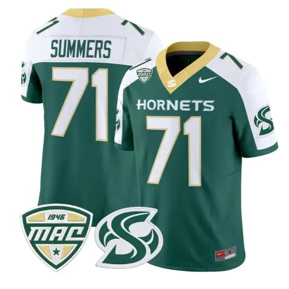 Bryson Summers Jersey #71 Sacramento State Hornets 2026 All Stitched by My Store NCAA Football Jerseys