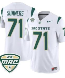 Bryson Summers Jersey #71 Sacramento State Hornets 2026 All Stitched by My Store NCAA Football Jerseys