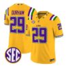 Caden Durham #29 LSU Tigers Jersey 2026 Mardi Gras Edition All Stitched by My Store NCAA Football Jerseys
