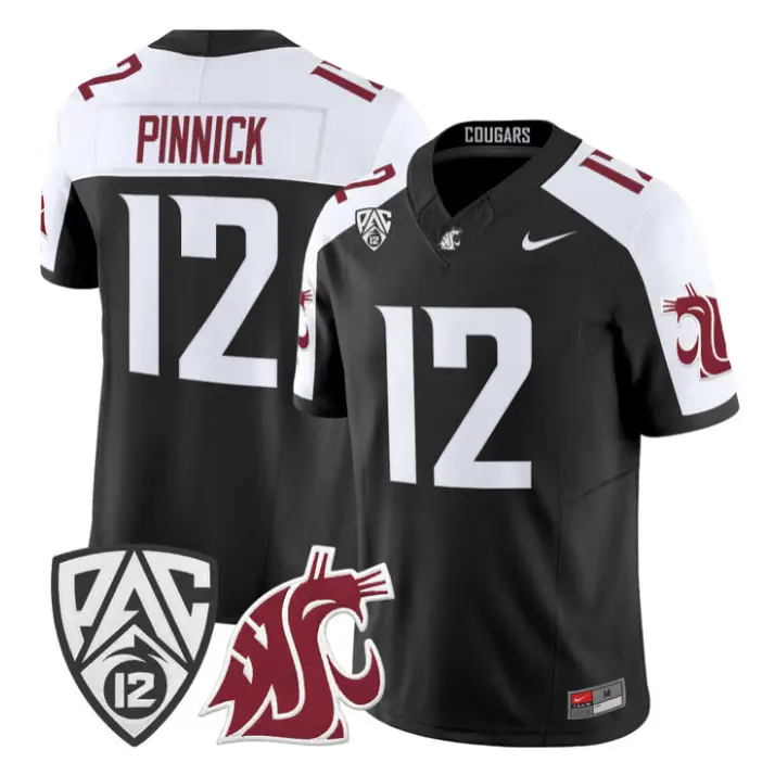 Caden Pinnick Jersey #12 Washington State Cougars 2026 Vapor Stitched 1 Caden Pinnick Jersey #12 Washington State Cougars 2026 Vapor Stitched by My Store NCAA Football Jerseys